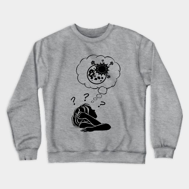 What would happen if the moon exploded? Crewneck Sweatshirt by The Wordsmithy